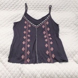 Torrid soft gray with pink pattern tank top size 3